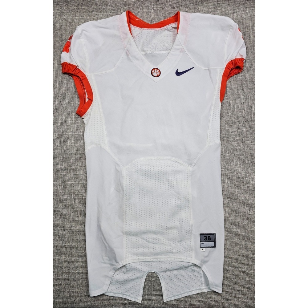 Clemson Tigers Football Jersey‎ Mens 38 L White Blank NCAA Team Issued Nike USA